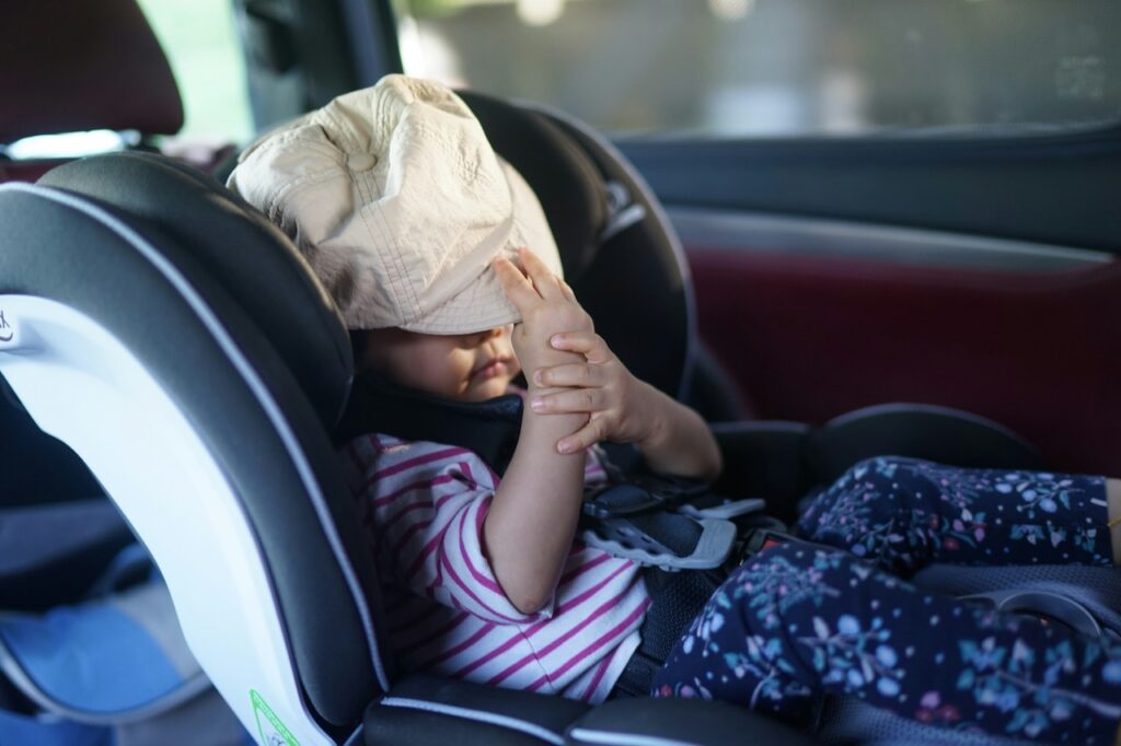 Toddler in a car